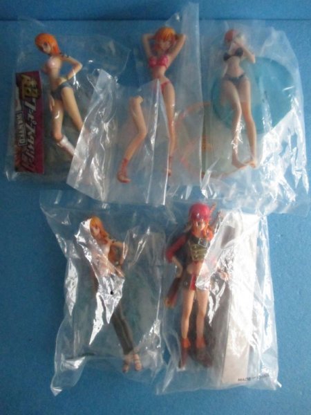 画像1: ワンピース[ナミフィギュア　未開封5種セット]One Piece [Nami figure set of 5 unopened] (1)